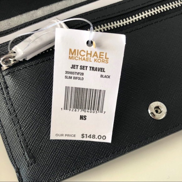 Michael Kors Slim Bifold Wallet Black - Picture 6 of 7